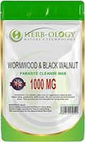 HB Wormwood | 60 Wormwood Black Walnut Capsules - 500mg Worm Wood Herb & 500mg Black Walnut per Serving | High Strength Worm Wood Capsules | Non-GMO, Gluten & Allergen Free | Made in The UK
