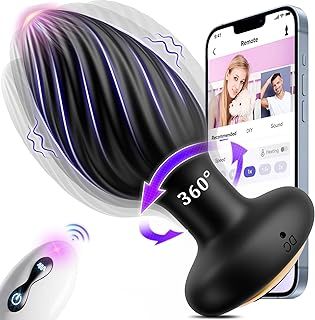 Anal Vibrators Sex Toys, Anal Toys Anal Plug with 7 Rotation & 7 Vibration, Adult Toys Remote Control Vibrator Sex Toys4couples Men & Women Thrusting, Butt Plug Anal Toy Sex Toys4mens UK Adult Toy