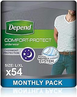 Depend Comfort Protect Incontinence Pants for Men, Large/Extra-Large - 54 Pants