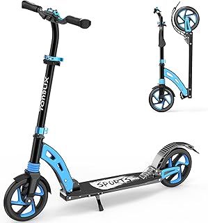 Scooter for Kids Ages 6+ Year Old, TONBUX Kids Scooter for Girls Boys Teens, Easy Folding Scooter with 200mm Big Wheels & Infinitely Height Adjustable & Dual Suspension & Carry Strap, Load up to 100Kg