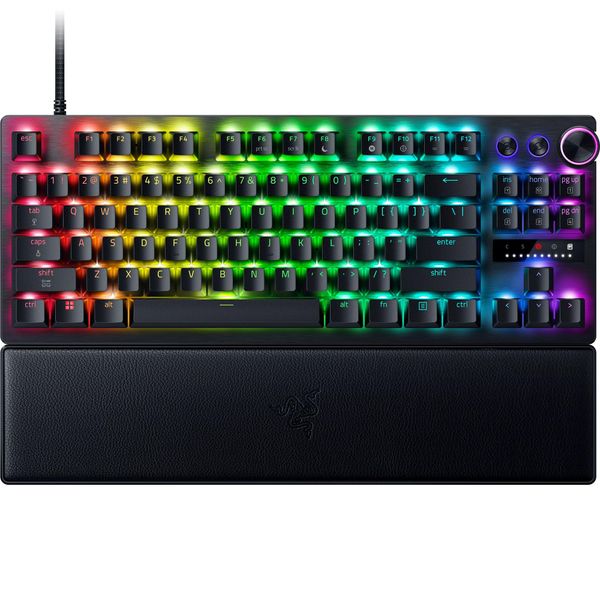 Razer Huntsman V3 Pro Tenkeyless 8KHz - TKL PC Gaming Keyboard - 8KHz HyperPolling - Analog Optical Switches - actuation 0,1-4,0mm - Snap Tap - Rapid Trigger - QWERTZ UK Layout | Black