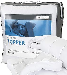 Luxury Thick Mattress Topper Double Bed – 4 Inch Extra Thick, Hotel Quality, Quilted and Breathable Topper with Elasticated Corner Straps for Superior Comfort and Fit
