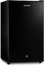 Subcold Eco100 LED Under-Counter Black Fridge | Freestanding Refrigerator | Solid Door with Chiller Box | LED Light + Lock & Key | Energy Efficient (100L, Black)