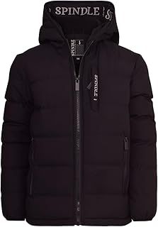 Boys Padded Fleece Lined Warm Winter Quilted Coat Youths Showerproof Heavyweight School Jacket Zip Pockets Inside Pocket Water Repellent