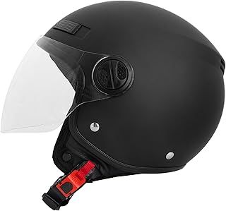 Zorax Matt Black XL (61cm) ZOR-609 Open Face Helmet Scooter Motorbike Motorcycle Crash Helmet ECE 2206