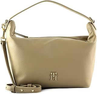 Tommy Hilfiger Women TH Casual Shoulder Bag Small, Beige (Beige), One Size