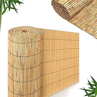Bamboo Reed Screening – Thick Natural Bamboo Fence Screening – Garden Screening for Wind Protection – Balcony Backyard Bamboo Fence Panels (1M x 3M)
