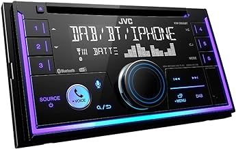 JVC Car Radio 2DIN, CD, USB, iPod, Bluetooth, Dab+, KW-DB95BT Black