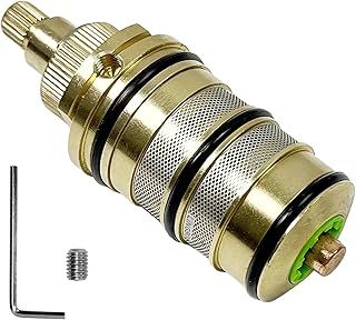 All-Copper Thermostatic Valve Core, Thermostatic Filter Element for Bathtub Faucet Shower Valve, Household Thermostatic Faucet Solar Thermostatic Valve Hot and Cold Thermostatic Valve Core