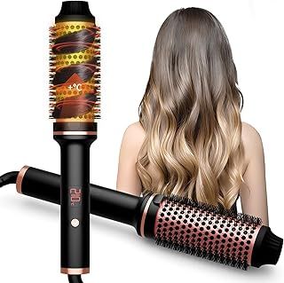 Thermal Brush, 10 Adjustable Temperatures Hot Hair Styler for Women, 360° Big Hair Rotating Brush, One-Step Hair Dryer Brush Hot Brushes for Hair Styling, Volumizing,Straightening Hot Brush Volumizer
