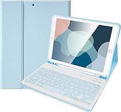 Lively Life 9.7 inch Keyboard Case for iPad 6th Generation,iPad 5th Generation, iPad Pro 9.7 inch, iPad Air 2/1, Detachable Bluetooth keyboard with Auto Wake/Sleep & Built-in Pencil Slot- Blue