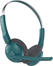 JLab Go Work Pop Wireless Headsets with Microphone - 50+ H Bluetooth Computer Headset, Multipoint Connect, On Ear Wireless Office PC Laptop Headphones with Microphone, Teal