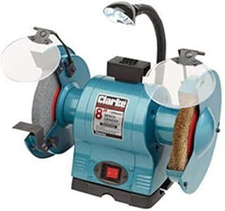 Clarke CBG8370LW 8” Bench Grinder with Lamp & Wire Wheel - 6500533
