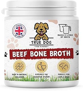 Beef Bone Broth Powder 250g | 100% Pure Broth Protein Powder for Cats & Dogs, Joint, Digestion & Gut support, Makes 8ltrs, 80 Servings, High in Type II Collagen