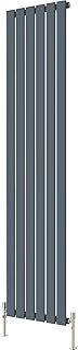 Radbliss Vertical Flat Panel Design Radiator 1800x408mm Anthracite Matt Grey Single Tall RAD Central Heating