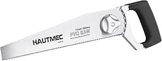 HAUTMEC Carbon Steel General Purpose Hand Saw,Cutting Angle Adjustable Plastic PVC Tube Cutter, with Ergonomic Handle and Solid TPR Soft Grip, PVC Hand Saw Hose Cutter, HT0027-SA
