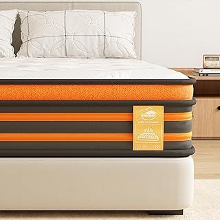 5FT King Size Mattress,10 Inch Medium Firm Gel Memory Foam Pocket Sprung Hybrid Mattress Orthopedic for Pressure Relief Motion Isolation-Edge Support & OEKO-TEX 100,150x200x25cm