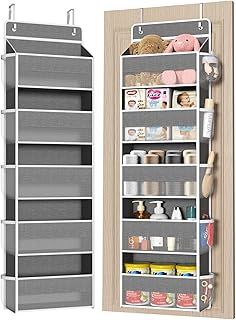 FCHERP Over Door Storage Organiser, 5 Window Pockets Organizer, Heavy Duty Hanging Storage with Large Capacity,for Bedrooms, Bathrooms and Uni Essentials, Toys, Wallets And Towels