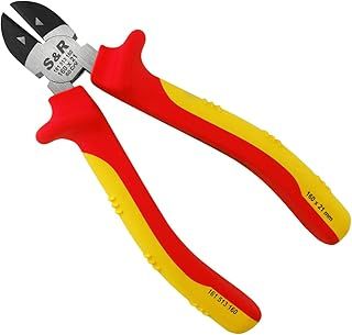 S&R VDE Insulated Diagonal Side Cutter 160mm – 1000V Rated Wire Cutting Pliers | VDE-Tested for Electrical Work