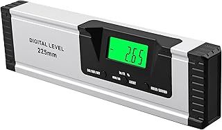 225mm/10inch Digital Magnetic Level with Audio Indicator Aluminum Alloy Digital Level Ruler with Magnetic Base Measuring Tools Angle Gauge Large Clear LED Display