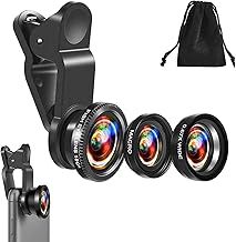 Universal 3 in 1 Phone Camera Lens Kit - Fish Eye, Wide-Angle & Macro Lens for Smartphone