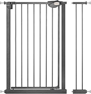 UBRAVOO Baby Gate for Dogs,Height 100CM Door Safety Gate for Child 85-94 cm Wide Auto Close Triple Lock Open Keep Stair Gate(Black)