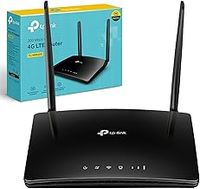 TP-Link TL-MR6400 N300Mbps WiFi 4G Router, 4G Cat4 LTE Network, External Antenna, Ethernet Port, 4G Router with Sim Slot, Sim Card Router, Parental Control, TP-Link WiFi Router, Plug and Play