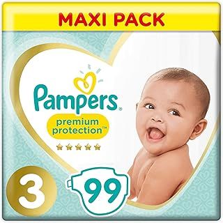 Pampers Premium Protection Size 3 Nappies 6kg-10kg Pack of 99