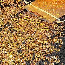 FENGCHUANG 4000 Pcs Light Brown Fake Crushed Ice Stoness, Acrylic Diamond Gems Fake Diamond Crystal Gems for Vase Filling Table Decoration Wedding Display DIY Arts Crafts (3 Sizes)