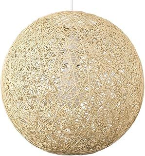 MiniSun | Modern Medium Cream Wicker Globe Ceiling Pendant Lampshade | Pendant Lights, Home Décor & Improvement Essential