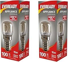 2 X PYGMY LAMP Bulb 15 WATT SES Cap E14 Oven LAMP 300*C