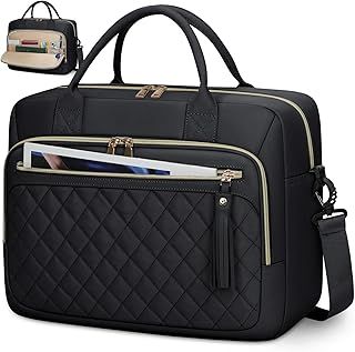 17 Inch Laptop Bags for Women Large Laptop Case Messenger Bag Work Bags for Women 17.3 Inch Teacher Bag Computer Bag Laptop Briefcase for Business Office Travel College Black