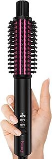 Mini Thermal Brush 3 Temperature Adjustable, Small Curling Iron 25MM, Non-Blowing Heated Round Brush for Soft Curls, Travel Curling Wand Perfect for Short & Medium Hair, Dual Voltage