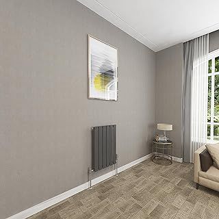600x408mm Horizontal Designer Radiators Anthracite Flat Panel Single Panel Central Heating Radiator