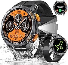 Military Smart Watch for Men, with GPS, Compass, Altitude, Air Pressure, LED Flashlight, 10ATM Waterproof, 530mAh, 100+ Sport Modes Fitness Tracker, 1.43'' AMOLED (Answer/Make Calls) for Android iOS
