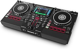 Numark Mixstream Pro+ DJ Controller with Stem Separation, 2 Decks, Wi-Fi Streaming, Mixer, 7" Touchscreen, Speakers, works with Serato and Virtual DJ