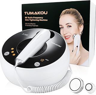 RF Radio Frequency Facial Machine - TUMAKOU Home Use RF Skin Tightening Device for Skin Rejuvenation, Wrinkle Removal, Skin Tightening, Light Spots - Professional Skin Care Body Facial Massager