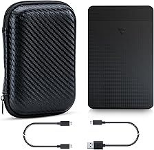 Portable 500GB External Hard Drive HDD with Bag – USB C & USB 3.0 for PC, Mac, Playstation, Andriod with USB C and Iphone 15 /16, TV, Xbox and Wii U - Dual Connector - Ultra Fast (500GB)