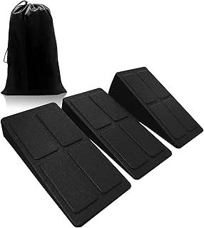 Slant Board for Calf Stretching, Adjustable Incline Board Squat Ramp Deadlift Wedge Block, Set of 3 Foot Leg Stretchers Yoga Foam Wedge