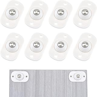 Desenda 8 PCS Self Adhesive Caster Wheels Appliance 360° Swivel Glide Smoothly Mini Rollers Coffee Machines Air Fryer Caster Slider for Kitchen Appliances, Trash Can, Small Furniture (White)