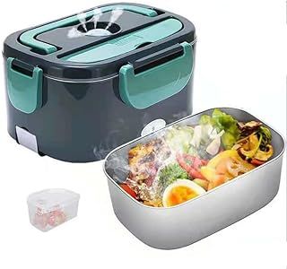 Electric Lunch Box -1.5L 60W Electric Heated Lunch Box for Truck and Car Drivers, Office, Camping, Travellers - Portable Food Warmer for Adults Away from Home 12V/24V/220V