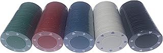 125 x SUITED POKER CHIPS - 5 SEALED STRIPS OF 25