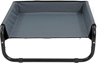 Easipet Elevated Pet Bed with Raised Sides, Waterproof Dog Cot, 56cm x 56cm x 24cm, Grey