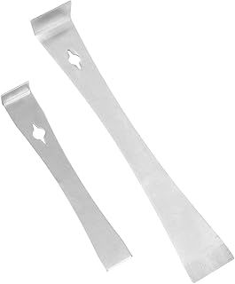 2pcs Stainless Steel Pry Bar Scraper, Scraper Pry Bar Tool Multi Purpose Flat Pry Bar Scraper for Kitchen Remodel Pulling Scraping Lifting