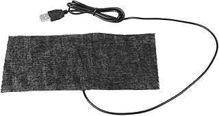 USB Heating Pad Portable, 1 PCS Black 5V USB Carbon Fiber Heating Mat 20 * 10cm Mouse Pad Warm Blanket