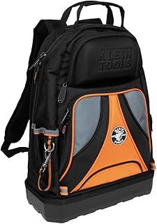 Klein Tools 55421BP-14 Tool Bag Backpack, Heavy Duty Tradesman Pro Tool Organizer / Tool Carrier with 39 Pockets and Molded Base