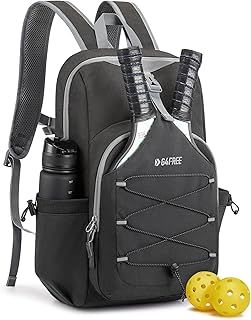 G4Free Lightweight Pickleball Bag, Pickleball Backpack for Women and Men, Adjustable Padel Bag, Fits 2 to 4 Paddles, Shoulder Daypack for Sports