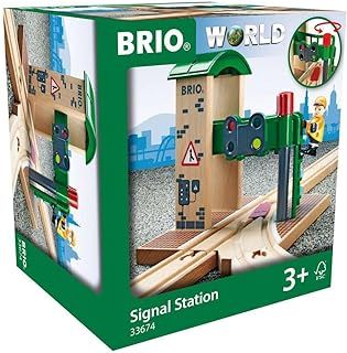 BRIO World Train Signal Station for Kids Age 3 Years Up - Wooden Railway Accessories and Add Ons