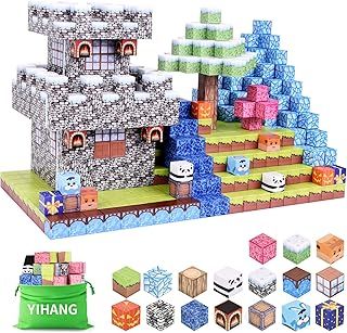 YIHANG 100Pcs Magnetic Building Blocks for Kids, Build Magnet Ice Castle World Set, Magnet Toys Birthday for Boys Girls Age 3-4 4-5 6-8+, STEM Sensory Toys Creative Kid Games