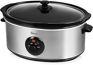 Swan Slow Cooker, 320 W, 6.5 liters, Silver